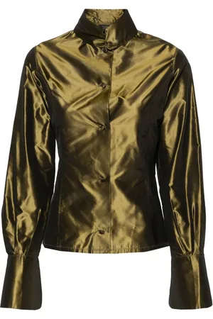 Jean Paul Gaultier Camisa de seda metalizada 1990