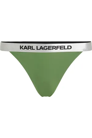 Karl Lagerfeld Bikini bottom con logo en la pretina