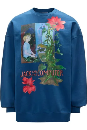 J.W.Anderson Sudadera con estampado gráfico y cuello redondo