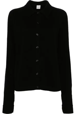 Totême Cárdigan de cachemira con cuello de camisa