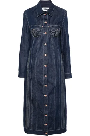 Jean Paul Gaultier Abrigo midi de mezclilla