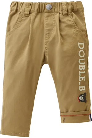 Miki House Pantalones rectos con logo estampado