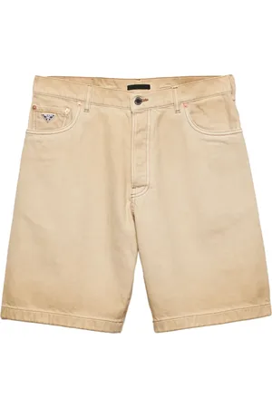 Prada Shorts de mezclilla con efecto descolorido