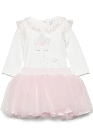 MONNALISA Conjunto de falda estilo tutú con aplique floral