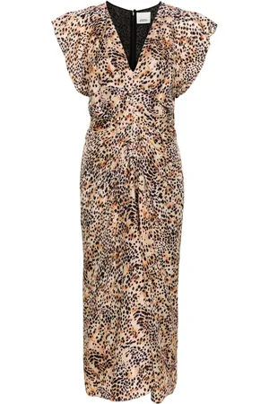 Isabel Marant Vestido midi Lyndsay con estampado gráfico