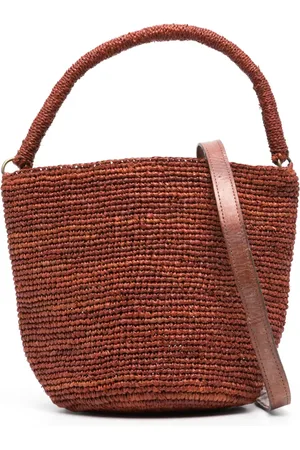 IBELIV Bolsa bucket de raffia Siny