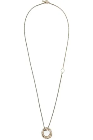 Jil Sander Collar con dije de anillo y acabado envejecido