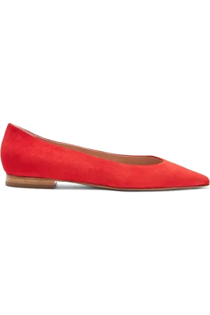 Scarosso Flats de gamuza con puntera en punta
