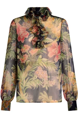 Etro Blusa de seda con estampado floral