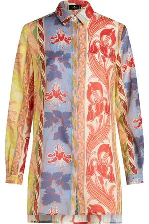 Etro Camisa larga estampada