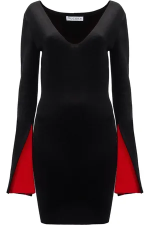 J.W.Anderson Vestido con puños en contraste y cuello en V