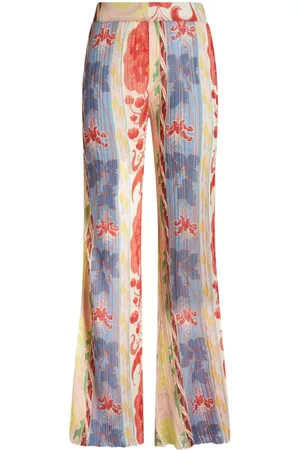 Etro Pantalones tejidos con estampado floral
