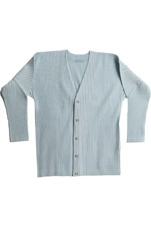 Issey Miyake Plissé-effect v-neck cardigan