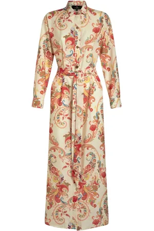 Etro Vestido camisero con estampado de cachemira