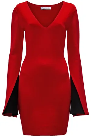 J.W.Anderson Vestido con mangas en contraste y cuello en V