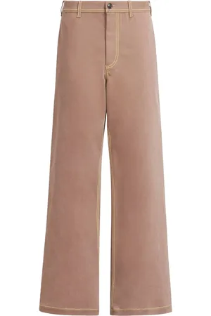 Marni Pantalones anchos con costuras en contraste
