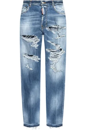 Dsquared2 Jeans rectos con detalles rasgados