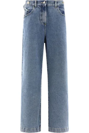 The Attico Jeans rectos con logo bordado