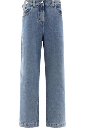 The Attico Jeans rectos con logo bordado