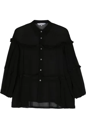 Comme des Garçons Camisa transparente con costuras expuestas