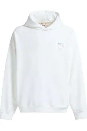 Marni Hoodie con hombros caídos y logo estampado