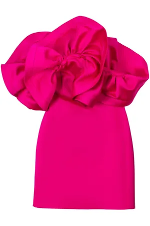 AZ FACTORY Vestido con hombros descubiertos y detalles de volantes