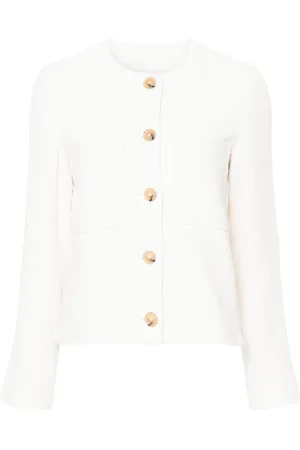 A.P.C. Chamarra de tweed sin cuello