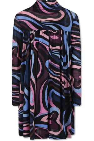 PUCCI Junior Vestido con estampado Marmo