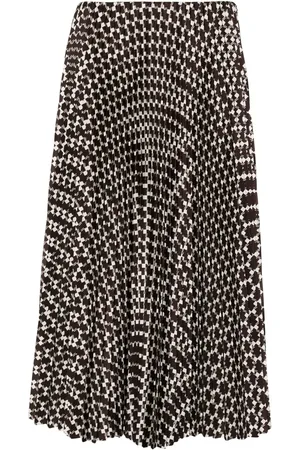 Ralph Lauren Falda midi con diseño plisado y geométrico