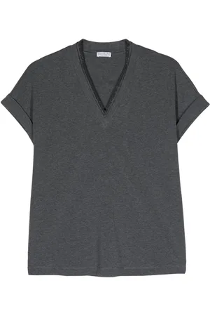 Brunello Cucinelli Playera con mostacillas