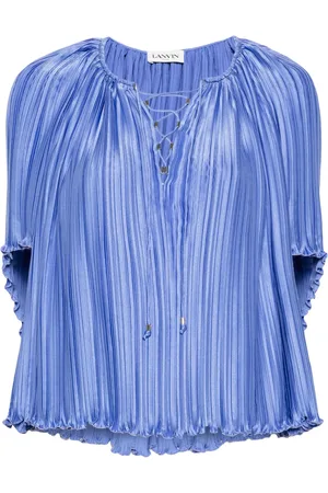 Lanvin Blusa plisada de charmeuse