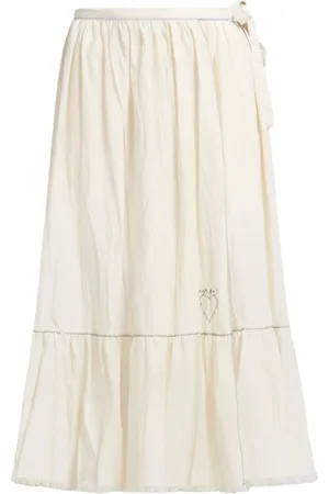 Marni Falda midi con logo bordado