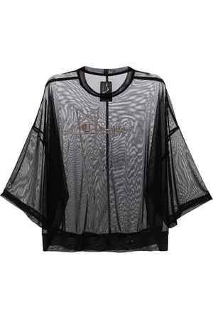 Rick Owens Playera larga con logo bordado