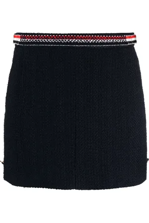 Thom Browne Falda corta de tweed con motivo 4-Bar