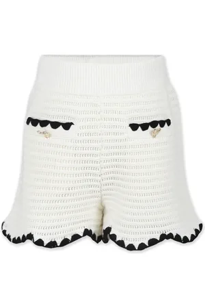 Self-Portrait Shorts tejidos de crochet