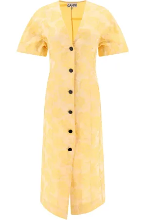Ganni Vestido midi Botanical
