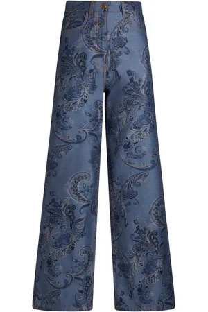 Etro Jeans anchos con estampado de cachemira