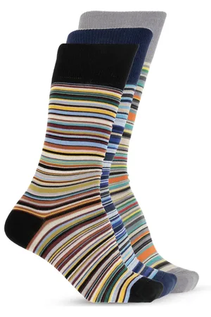 Paul Smith Set de tres pares de calcetines con motivo de rayas