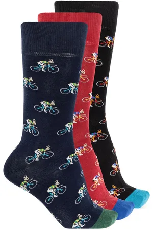 Paul Smith Set de tres pares de calcetines con motivo de bicicleta