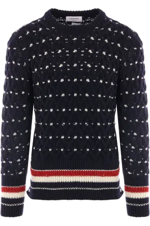 Thom Browne Suéter en tejido de ochos Donegal