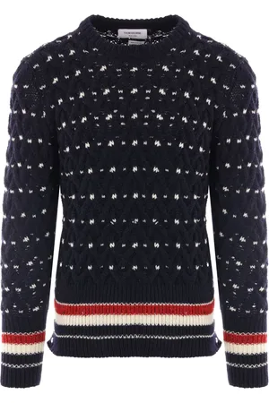 Thom Browne Suéter en tejido de ochos Donegal