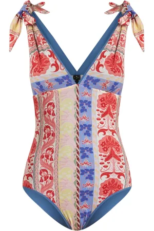 Etro Traje de baño con estampado gráfico y cuello en V