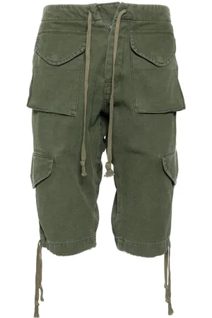 GREG LAUREN Shorts cargo con efecto cepillado