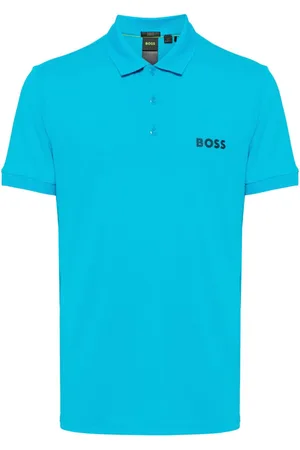 HUGO BOSS Playera tipo polo manga corta con aplique del logo