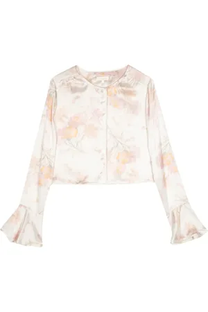 LOVESHACKFANCY Blusa de seda Lyndon