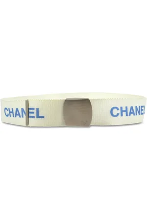 CHANEL Cinturón con logo estampado 1999