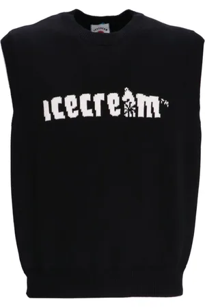 ICECREAM Chaleco con logo en intarsia