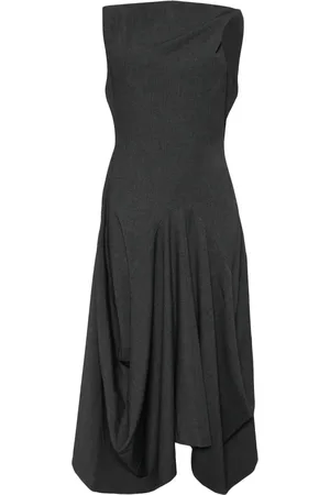 GOEN.J Vestido midi con hombros retorcidos