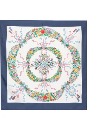 Gucci Mascada de seda con estampado floral