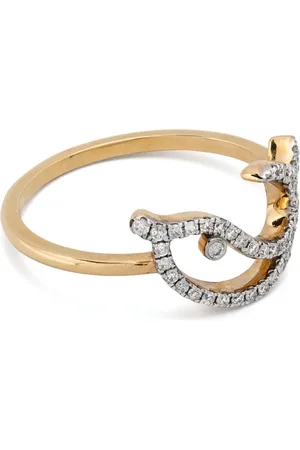 YVONNE LÉON Anillo Bague Fil Dauphin en oro amarillo de 18kt